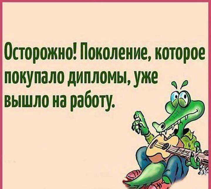 Осторожно Поколение которое покупало дипломы уже вышло на работу