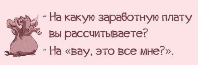 и На какую заработную плату вы рассчитываете На вау это все мне