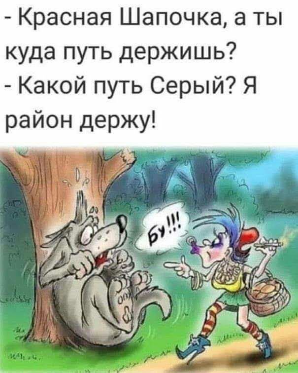 Красная Шапочка а ты куда путь держишь Какой путь Серый Я район держу