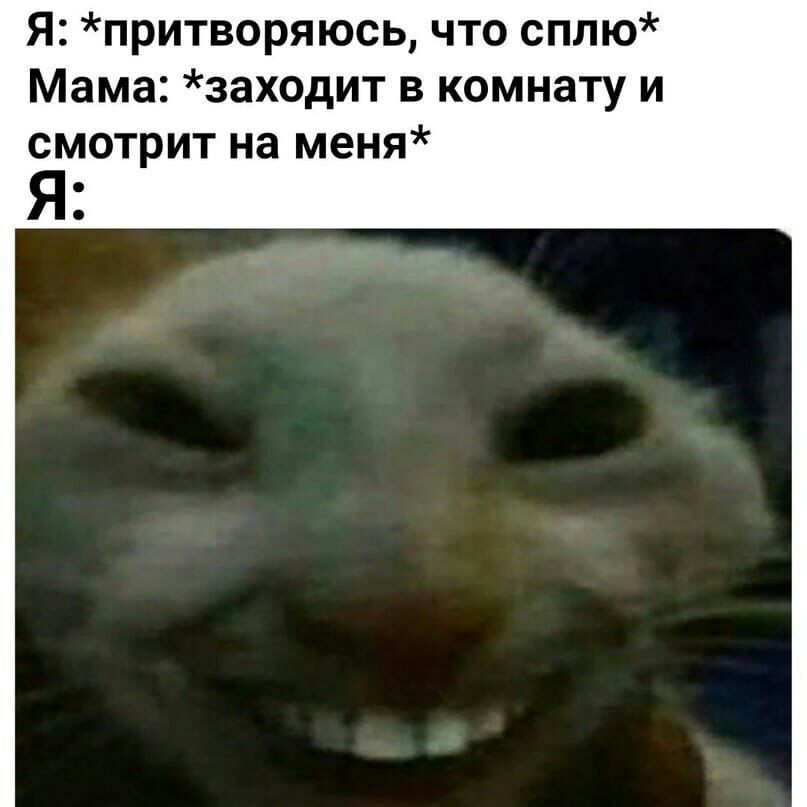 Я притворяюсь что сплю Мама заходит в комнату и смотрит на меня Я