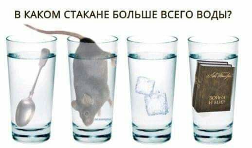 В КАКОМ СГАКАНЕ БОЛЬШЕ ВСЕГО ВОДЫ