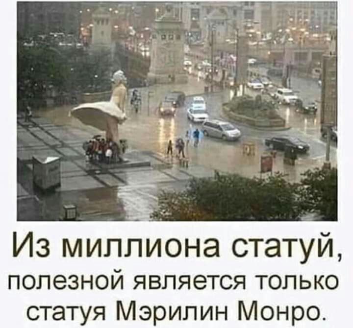 Из миллиона статуй полезной является только статуя Мэрилин Монро