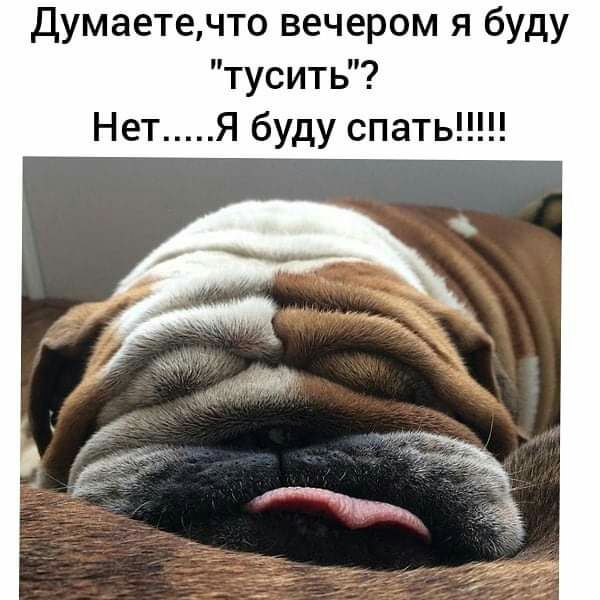 Думаетечто вечером я буду тусить Нет Я буду спать