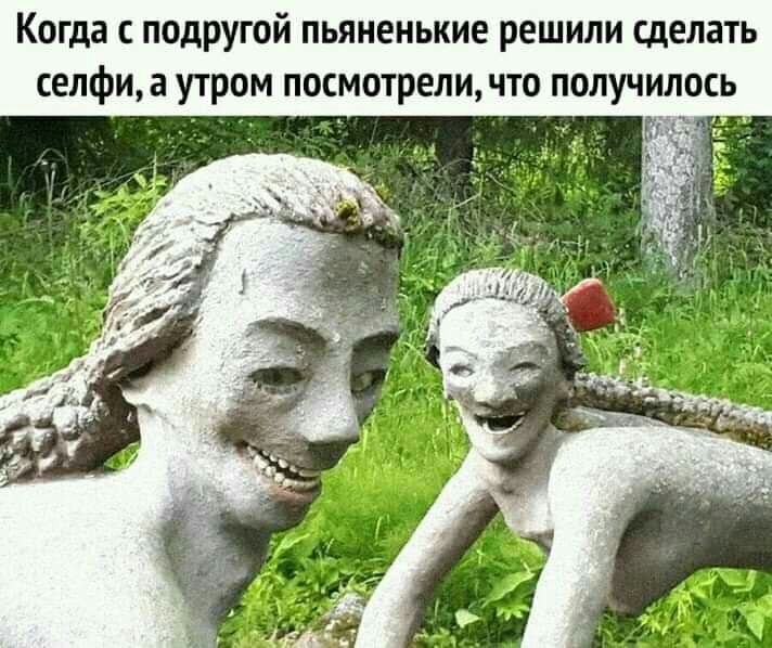 Когда с подругой пьяненькие решили сделать селфи а утром посмотрели что получилось