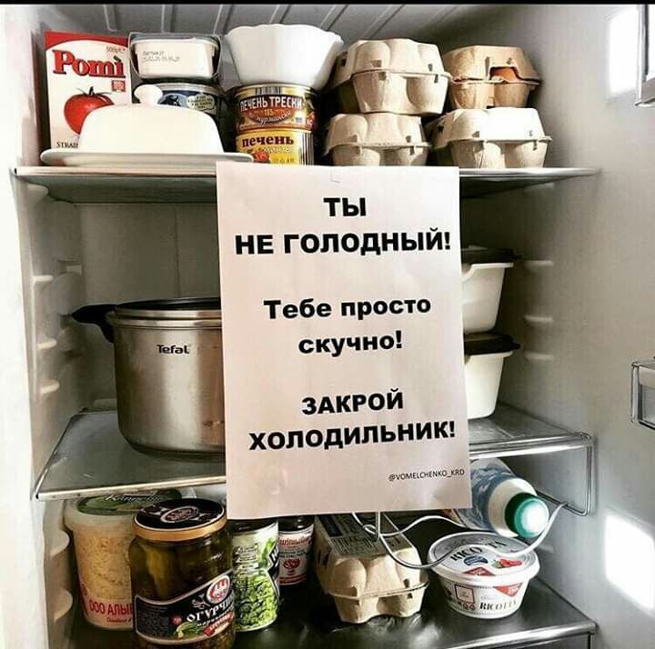 НЕ ГОЛОДНЫЙ Тебе просто скучно здкгой холодильни