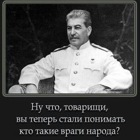 Ну что товарищи вы теперь стали понимать кто такие враги народа