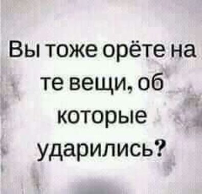 Вы тоже орёте на те вещи 06 которые ударились