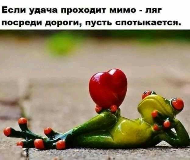 ЕСЛИ удача ПРОХОДИТ МИМО ПЯГ посреди ПОРОГИ ПУСТЬ спотыкается