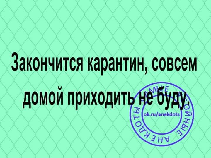 Закончится карантин совсем домой приходит