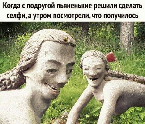 Когда с подругой пьяненькие решили сделать селфи а утром посмотрели что получилось