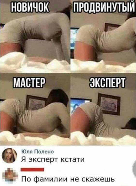 НОВИЧОК ПРОДВИНУТЫЙ Г Ша МАСТЕР ЭКСПЕРТ 1 Ь Юля Полено Я эксперт ксгати _ По фамилии не скажешь