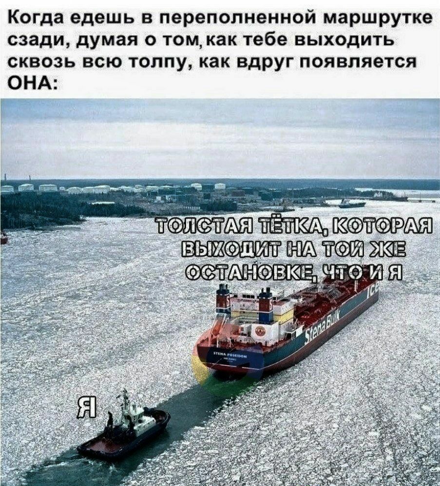 Когда едешь в переполненной маршрутке сзади думая о томкак тебе выходить сквозь всю толпу как вдруг появляется ОНА
