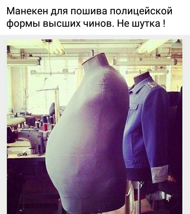 Манекен для пошива полицейской формы высших чинов Не шутка