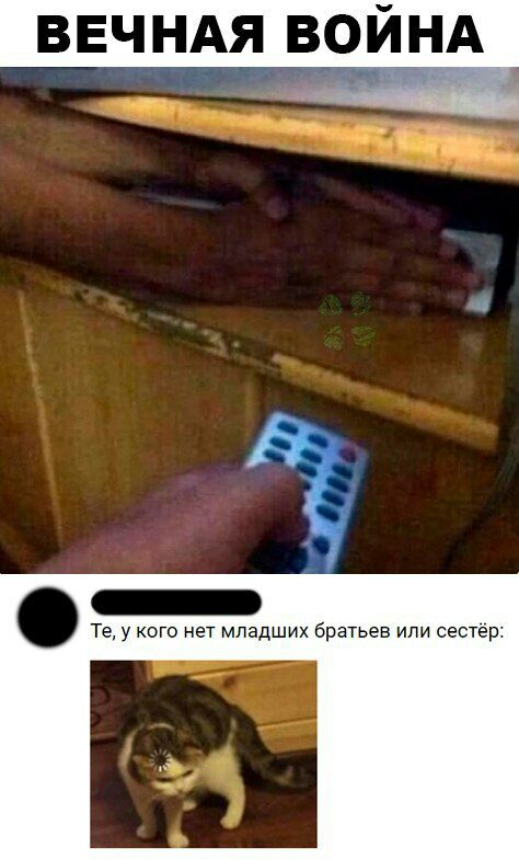 ВЕЧНАЯ врЙНА Те у кого нет младших братьев или сестер