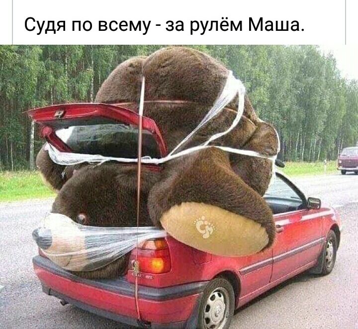 Судя по всему за рулём Маша