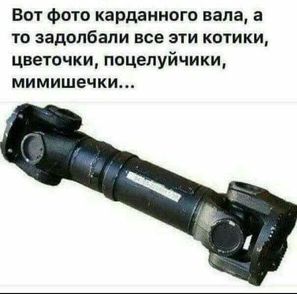 Вот фото карданного вала а то задолбали все эти котики цветочки поцелуйчики мимишечки
