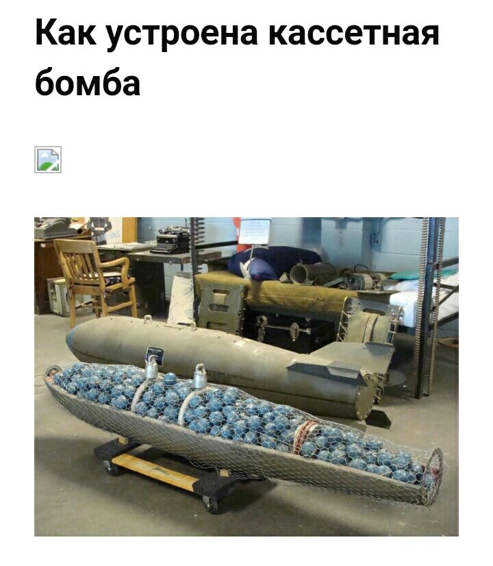 Как устроена кассетная бомба
