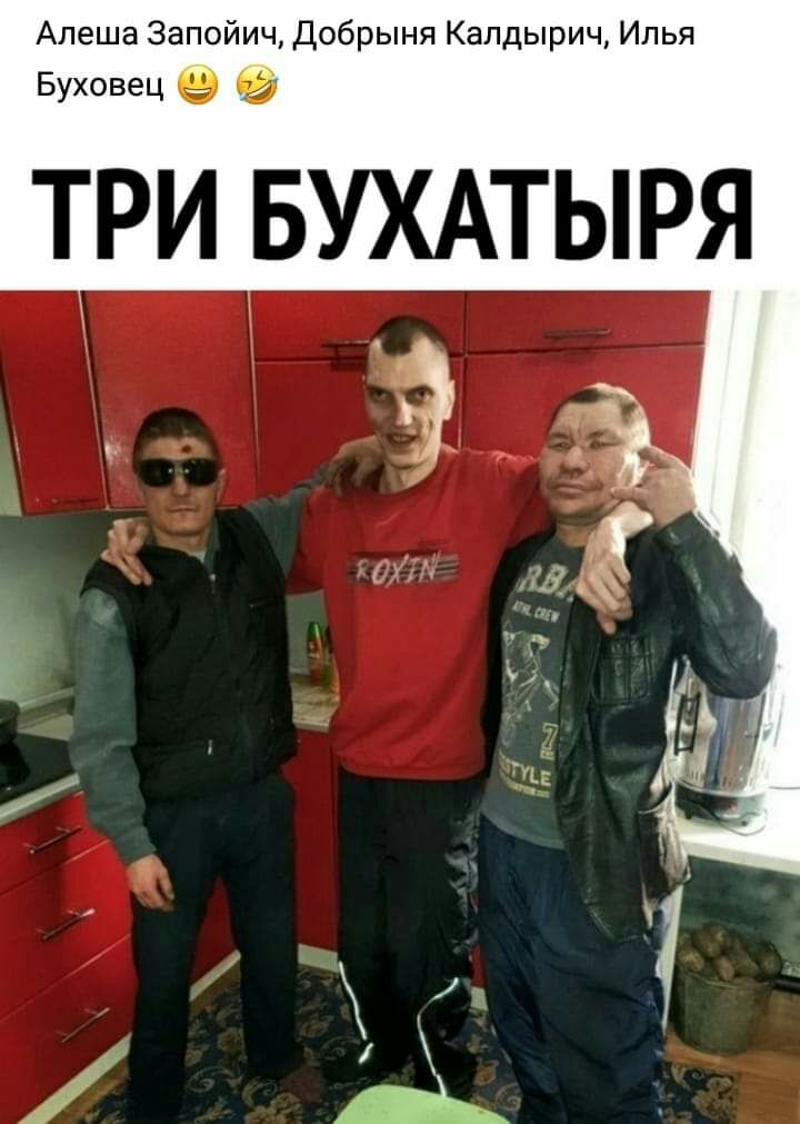 Алеша Запойич Добрыня Калдырич Илья Буховец ТРИ БУХАТЫРЯ