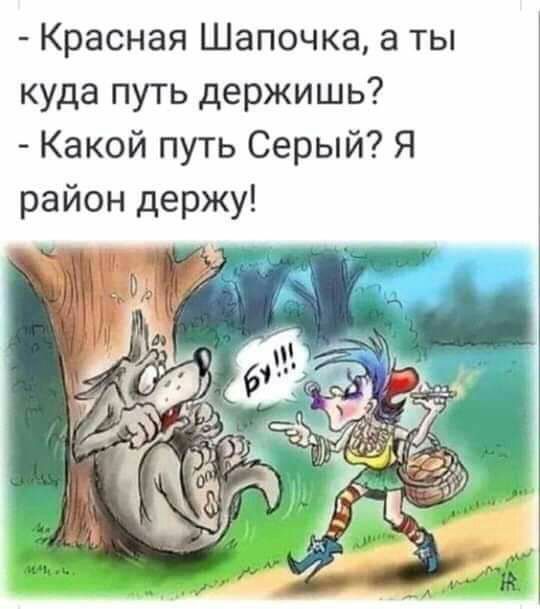 Красная Шапочка а ты куда путь держишь Какой путь Серый Я район держу