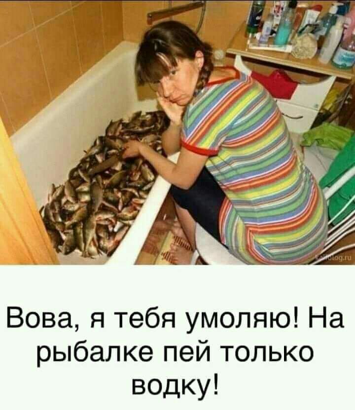 Вова я тебя умоляю На рыбалке пей только водку