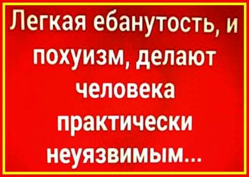 Легкаяебанутостьи похуизмделают человека практически неуязвимым