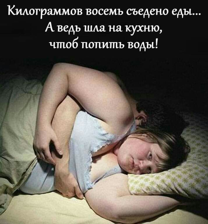Кидограммов восемь съедено еды А ведь шда на кухню чтоб попить воды
