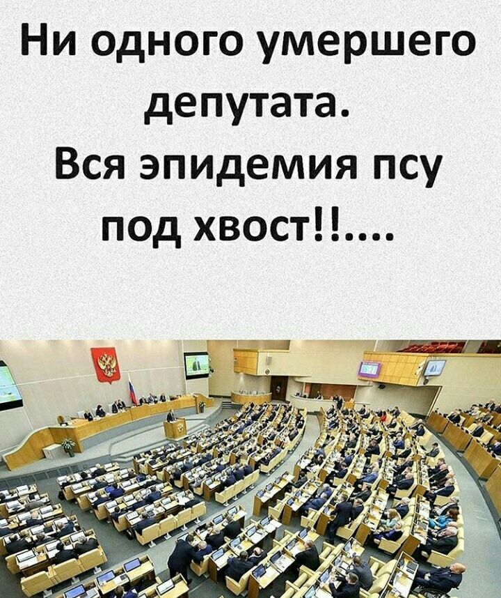Ни одного умершего депутата Вся ЭПИдеМИЯ псу под хвост