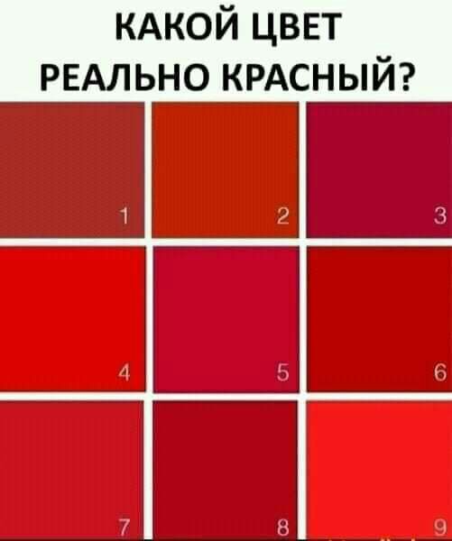 КАКОЙ цввт РЕАЛЬНО крдсный