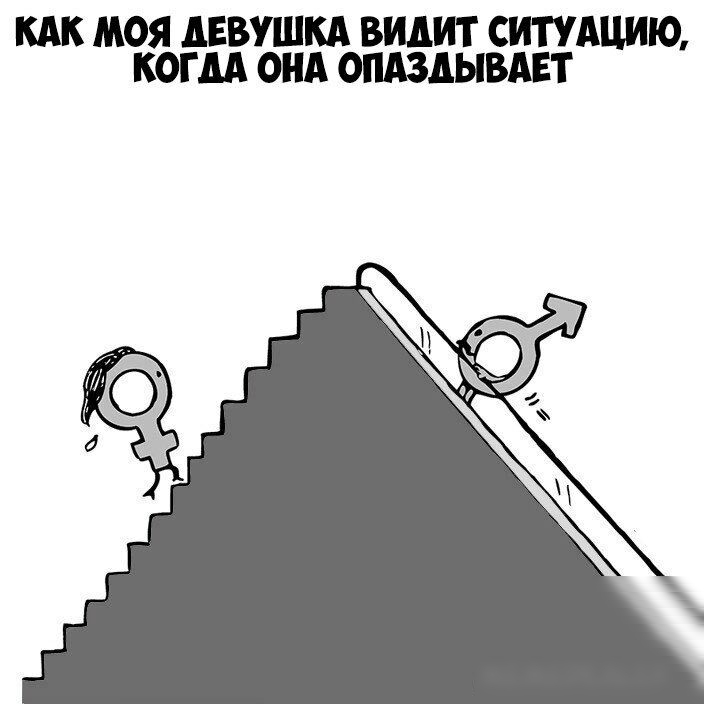КАК МОЯ дЕВУШКА ВИдИТ СИТУАЦИЮ КОГДА ОНА ОПАЗДЫВАЕТ