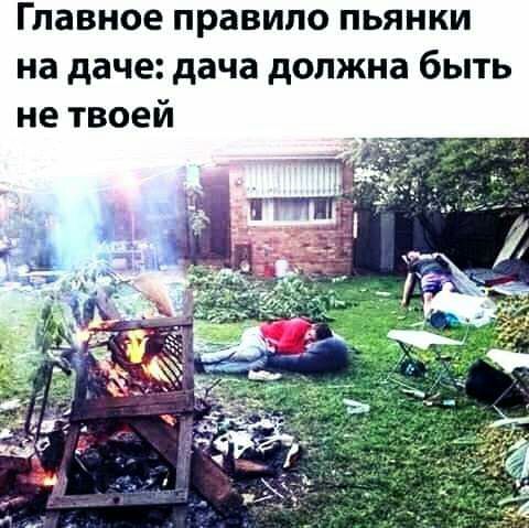 Главное правило пьянки на даче дача должна быть не твоей