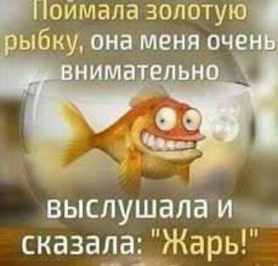 Ноймапа золотую _ ыбку она меня оче выслушала и сказадаіЖарь