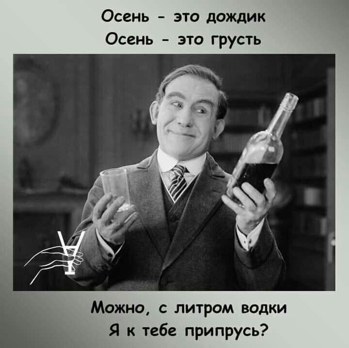 Осень это дождик Осень это грусть Можно с литром водки Я к тебе припрусь