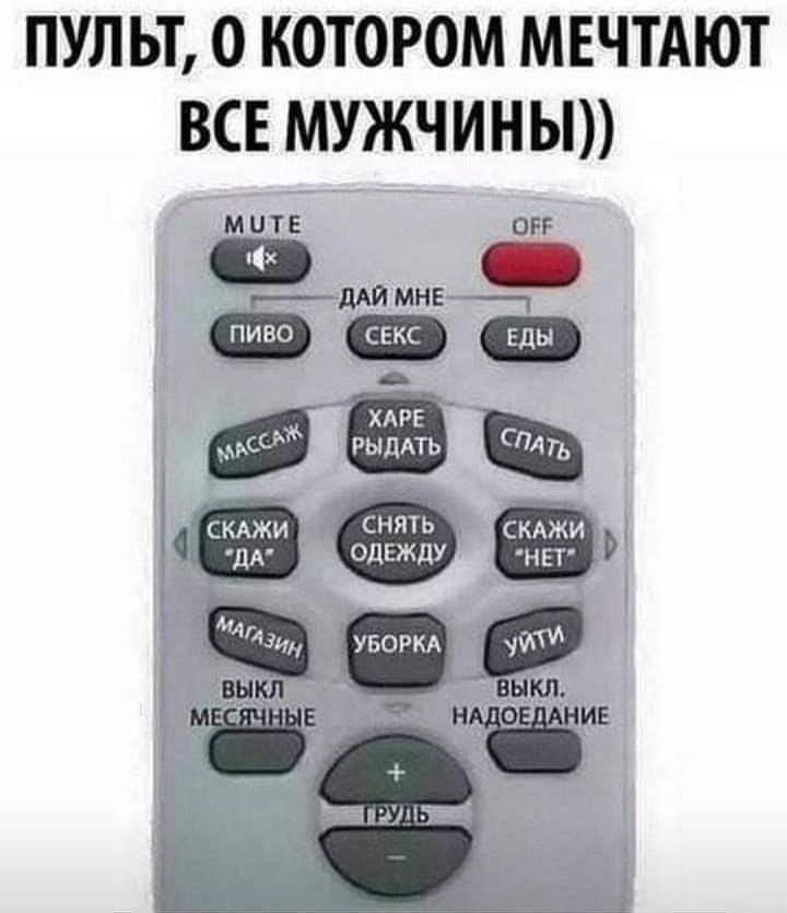 ПУЛЬТ О КОТОРОМ МЕЧТАЮТ ВСЕ МУЖЧИНЫ мита он Е дАи мне1 65 а хдре РЫЦАТЬ снять Одежш Р уворкА ЫКЛ к _ _ пнн ЛЩ