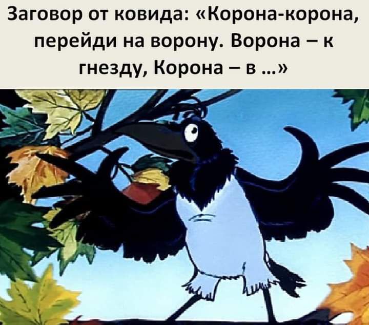 Заговор от ковида Корона корона перейди на ворону Ворона к гнезду Корона в