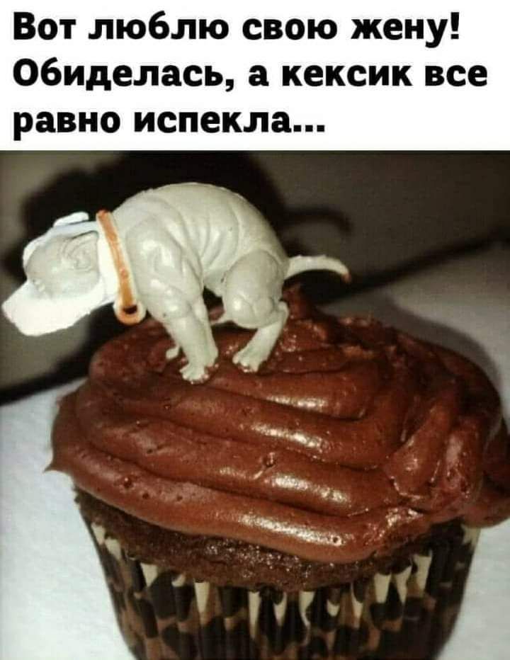 Вот люблю свою жену обиделась а кексик все равно испекла