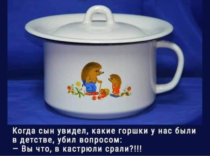 Когда сын увидел какие горшки у нас были в детстве убил вопросом Вы что в кастрюли срани