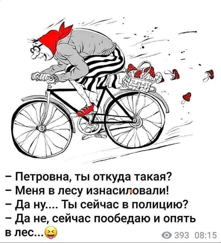 Петровна ты откуда такая Меня в лесу изнасиловали да ну Ты сейчас в полицию Да не сейчас пообедаю и опять злее О 9393 о