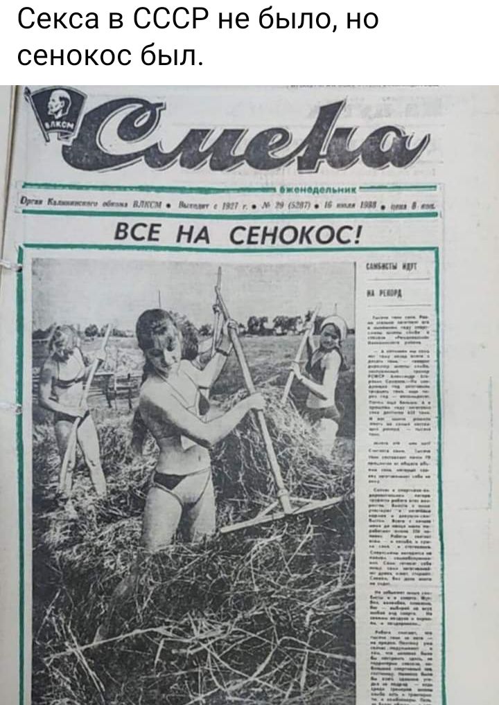 Секса в СССР не было но сенокос был __г ил ор дтн м м и пи ВСЕ НА СЕНОКОС пп и иди
