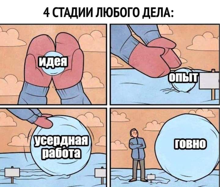 4 СТАДИИ ЛЮБОГО ДЕЛА
