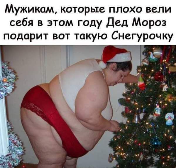Мужикам которые плохо вели себя в этом году Дед Мороз подарит вот такую Снегурочку
