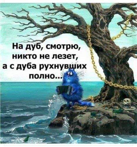 никто не лезет а с дуба рухнув их