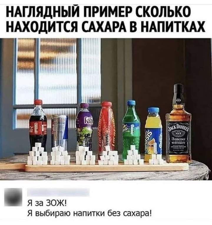 НАГЛЯДНЫЙ ПРИМЕР СКОЛЬКО НАЁОДИТСЯ САХАРА В НАПИТКАХ щшпштш мыши иішм Я за ЗОЖ Я выбираю напитки без сахара