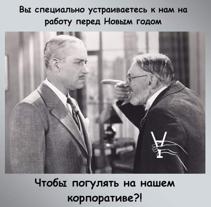 Вы специально устраиваетесь к нам на работу перед Новым годом Чтобы погулять на нашем корпоративе