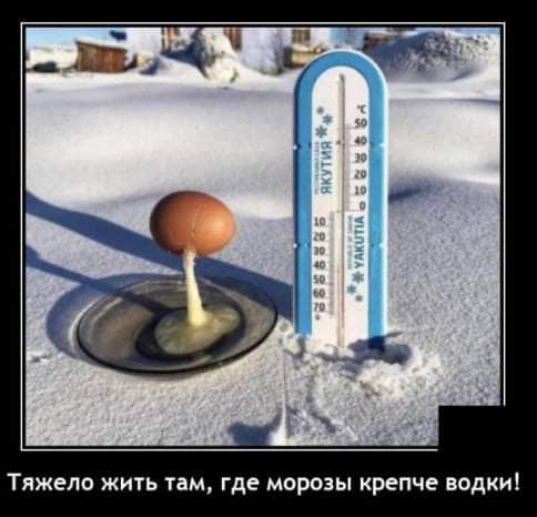 ТЯЖЕЛО ЖИТЬ там где МОРОЗЫ крепче ВОДКИ