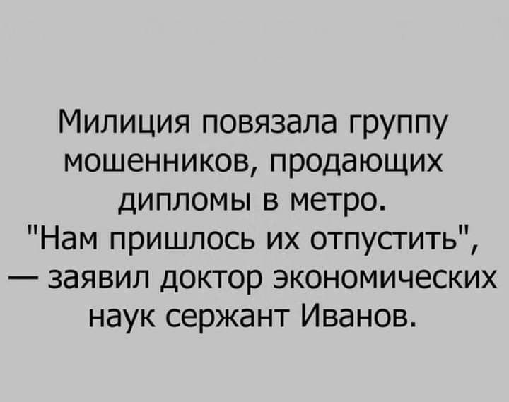 Милиция повязала группу мошенников продающих дипломы в метро Нам пришлось их отпусгить заявил доктор экономических наук сержант Иванов