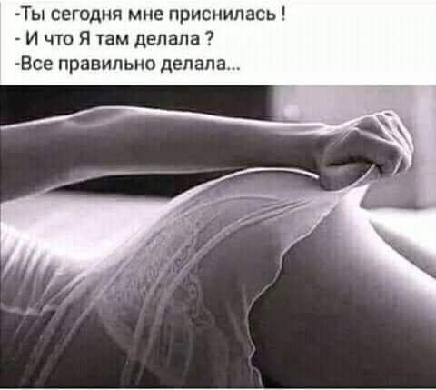 Ты сегодня мне приснилась И что Я там делала Все правильно делал