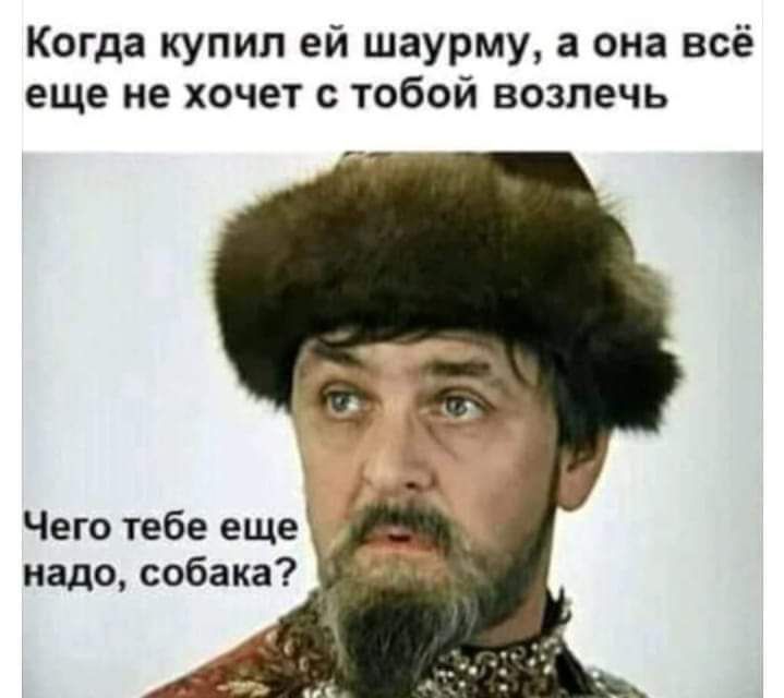 Когда купил ей шаурму а она всё еще не хочет с тобой возлечь
