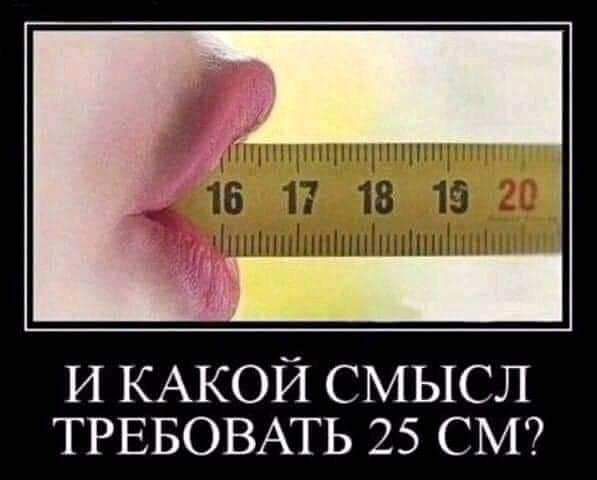 И КАКОЙ СМЫСЛ ТРЕБОВАТЬ 25 СМ
