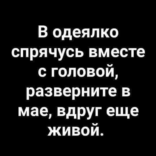 В одеялко спрячусь вместе с головой разверните в мае вдруг еще живой