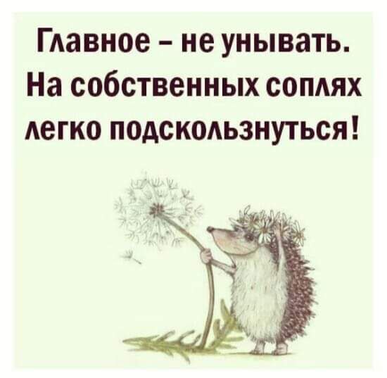 ГАавное не унывать На собственных сонях Аегко подскодьзнуться